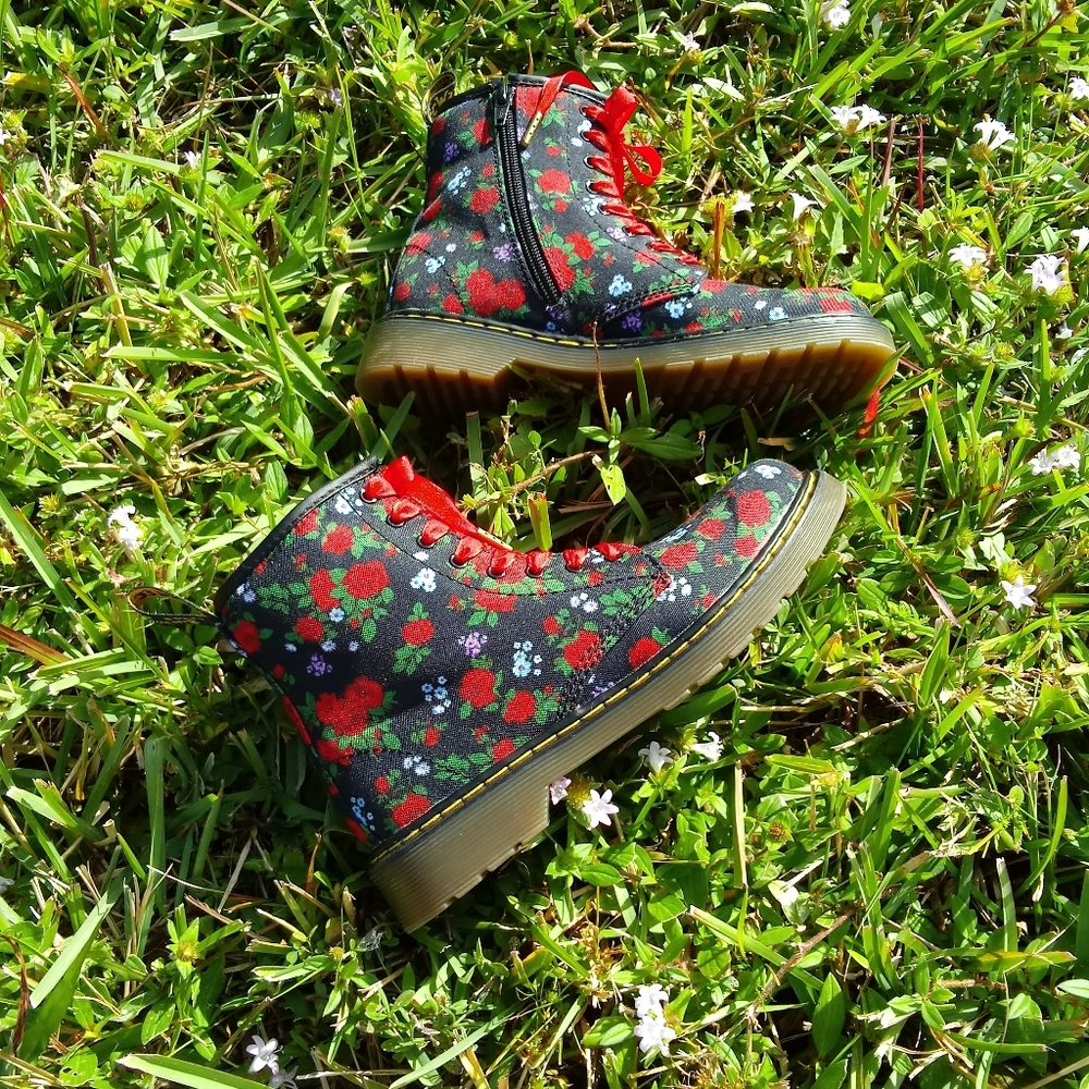 Rose Print Dr. Martens Boots